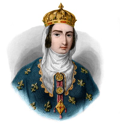 Navarre（1273-1305）的女王的女王统治纳瓦拉和女王的法国女王的肖像。 作者 法语学校