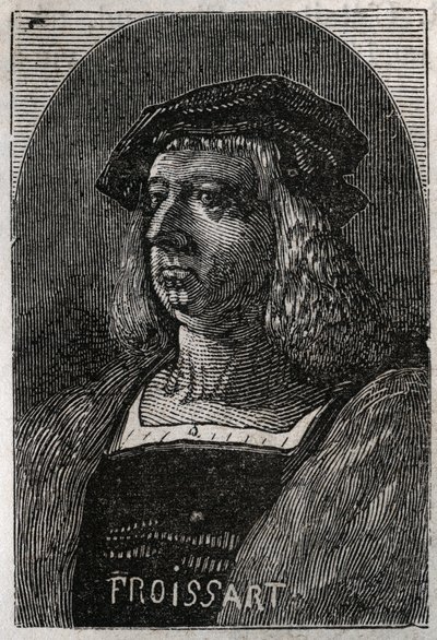 Portrait of John Froissart (Jean Froissart) (1337-1404), French chroniclers of medieval France - engraving in “” Histoire de France”” by Victor Duruy (1811-1894) - 1882 作者 法语学校