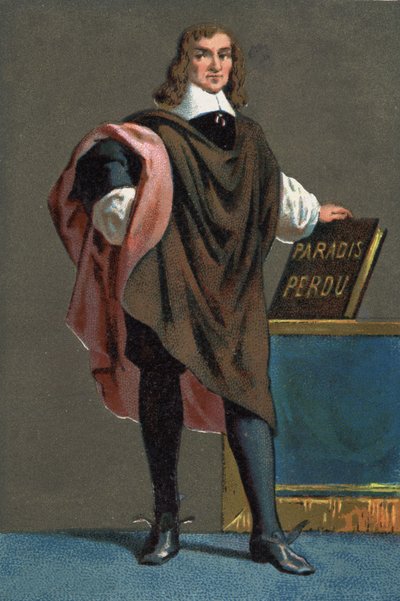 英国诗人和散文家约翰弥尔顿的肖像（1608 - 1674） 作者 法语学校