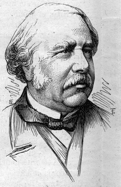 约瑟夫-德-豪森维尔（1809-1884）的肖像，法国政治家、外交官和学者。1874年3月14日《世界画报》第883期的版画。 作者 法语学校