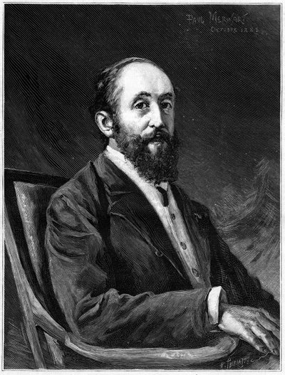 儒勒-克莱尔蒂（1840-1913）的肖像，法国小说家和1888年至1913年期间的法国学院成员，在 "图画世界 "中。 作者 法语学校
