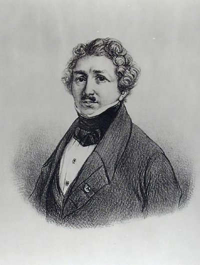 Louis Jacques Daguerre的肖像（1787-1851） 作者 French School