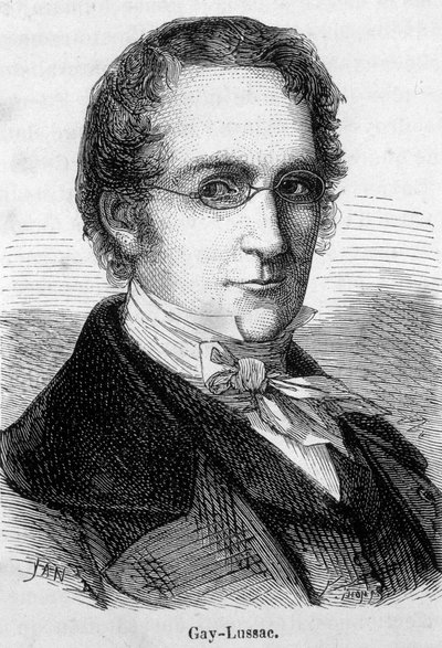 Louis-Joseph Gay-Lussac (Louis Joseph Gay Lussac) (1778-1850)，法国物理学家和化学家的肖像 - 亨利·马丁的“法国历史” 作者 法语学校