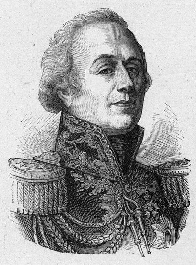 法国伯爵和将军纳博纳-拉拉的路易-玛丽（Louis Marie）肖像（1755 -1813）。 作者 法语学校
