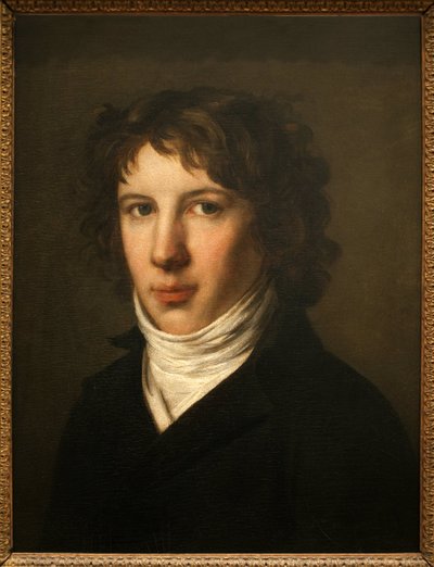 1793年Saint-Just的Louis Antoine的肖像 作者 法语学校