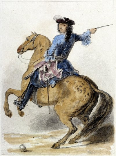 法国国王路易十四（1638-1715）的画像。 作者 法语学校
