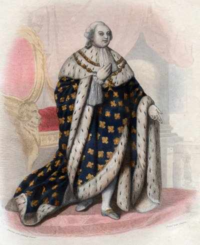 法国路易十六的肖像（1754-1793），法国国王。 作者 法语学校