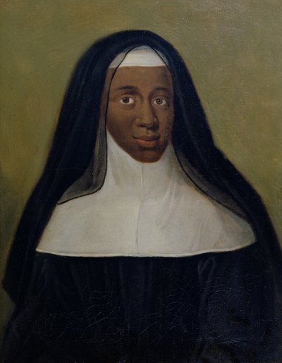 Louise-Marie-Therese的肖像（1664-1732）Moret的黑尼姑 作者 French School