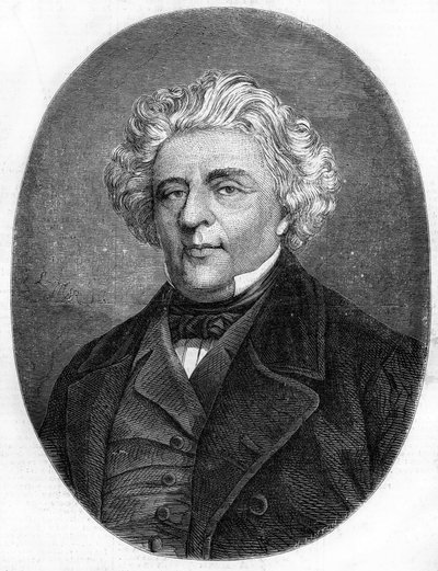 Luigi Lablache (1794-1858)的肖像，法国歌剧演员。 作者 法语学校