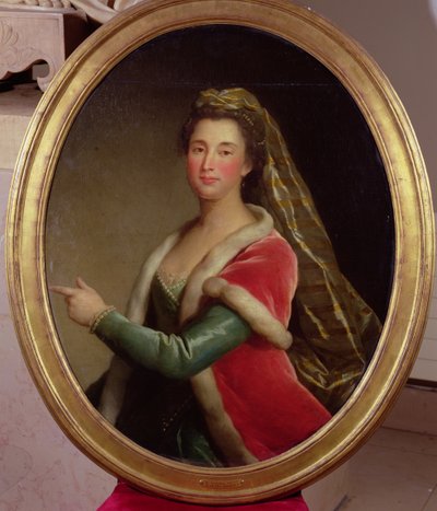 Champmesle女士的肖像（1642-98） 作者 法语学校