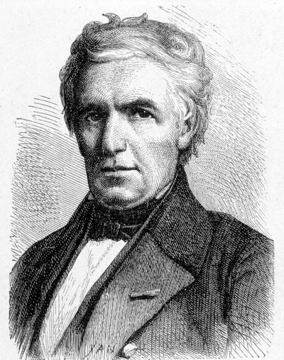 Marc Séguin (1786 - 1844) 的肖像，他是构思悬索桥原理的法国工程师，也是管状锅炉的发明者 - 在“Album de la Science； 杰出的科学家； 伟大的发现””” 1896 年。 作者 法语学校