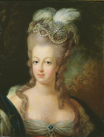 哈布斯堡 - 洛林的玛丽·安托瓦内特的肖像（1755-93） 作者 French School