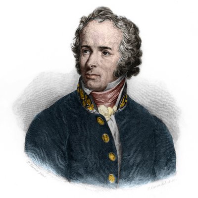马克西米利安-塞巴斯蒂安-福伊（1775-1825）的肖像，法国军事领袖和政治家。载于路易-德-科梅宁-提蒙的《LIBRE DES SPEAKERS》。1842.私人收藏。 作者 法语学校