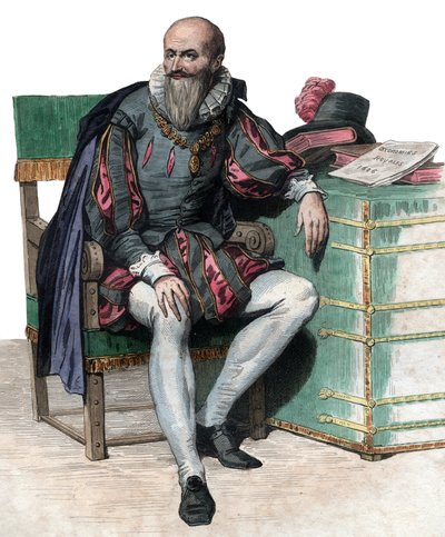 马克西米恩·德·白求恩的肖像，萨利公爵（1559-1641），法国士兵和部长。 作者 法语学校
