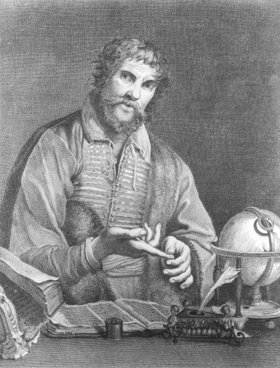 Michel de Nostradame的肖像（1503-66） 作者 法语学校