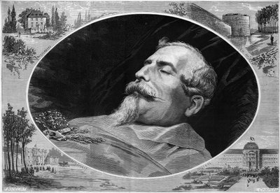 拿破仑三世（1808-1873）临终前的画像。1月25日《世界画报》第824期上的版画。 作者 法语学校