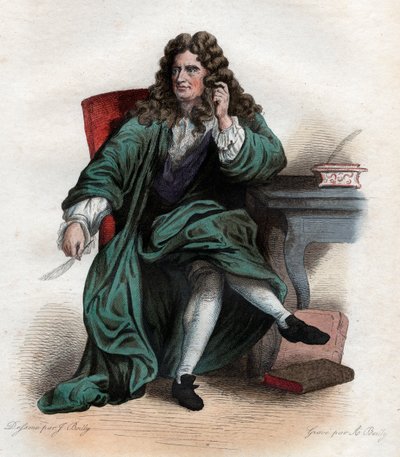 Nicolas Boileau Despreaux（1636-1711）的肖像，法国诗人和评论家。 作者 法语学校
