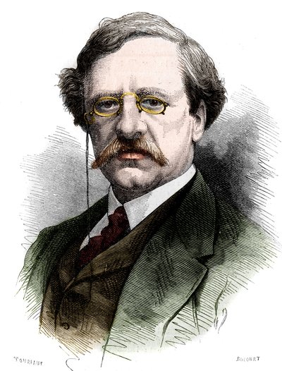 尼尔斯-阿道夫-埃里克（Eric）男爵诺登斯基（Nordenskjold）（1832-1901）的画像，瑞典自然科学家和探险家。10月25日《世界画报》第1178期上的版画 作者 法语学校