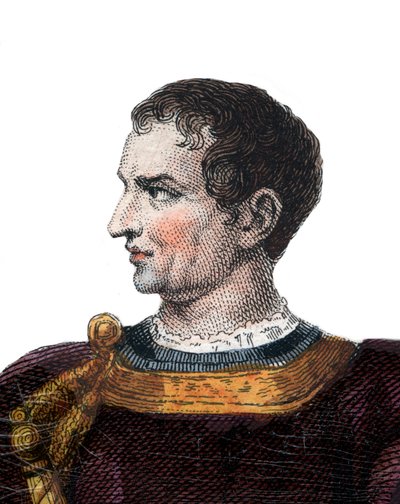 Clisson（1336-1407）的Olivier V，法国警员的肖像。 作者 法语学校