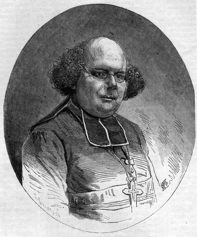 Portrait of Patrice Cruice (1815-1866), eveque of Marseille from 1861 to 1865. Engraving in “” Le Monde Illustré”” n°232 of September 21 作者 法语学校