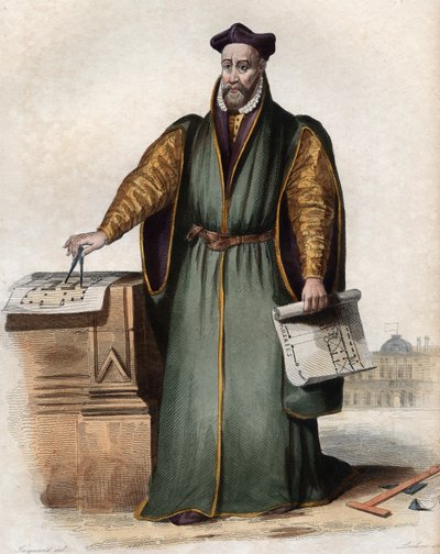 Philibert Delorme（De Lorme）（De lOrme）（1510-1570）的肖像，法国建筑师。 作者 法语学校