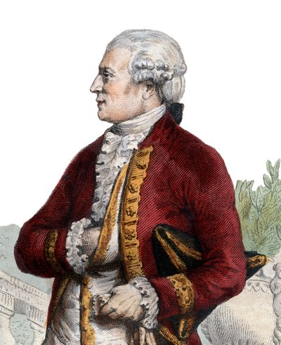 Pierre Augustin Caron de Beaumarchais（1732-1799）的肖像，法国制表师，发明家，音乐家，外交家和作家。 作者 法语学校