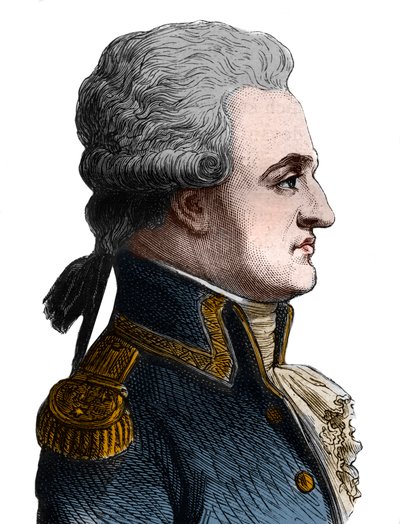 法国海军上将皮埃尔-查尔斯-德-维伦纽夫（1763-1806）的肖像，他开始了特拉法尔加战役，那是一场灾难，自杀后--载于亨利-马丁的《法国历史》。 作者 法语学校