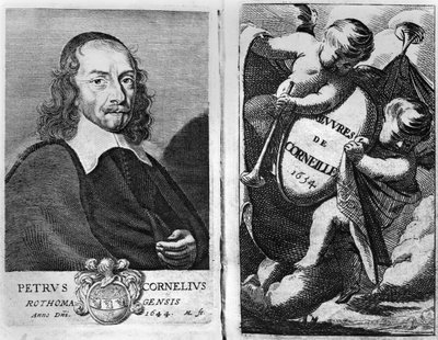 Pierre Corneille（1606-84）1644的肖像，是Corneille作品的正面版，于1634年出版 作者 法语学校