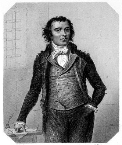 Pierre Victurien Vergniaud (1753-1793) 的肖像，法国政治家。 在吉伦特派的历史中”，拉马丁 作者 法语学校