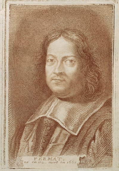 费马的彼得肖像（1601-1665），来自Alexandre Saverien的数学家的历史，18世纪中叶 作者 法语学校