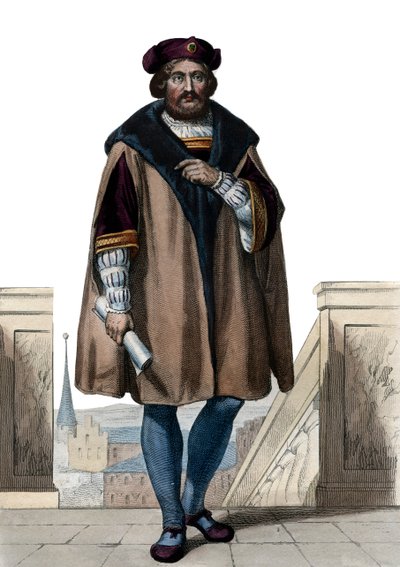 Pierre de Ronsard（1524-1585）的肖像，法国诗人。 作者 法语学校