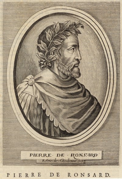 Pierre de Ronsard的肖像 作者 法语学校
