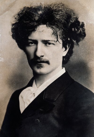 波兰作曲家Ignacy Jan Paderewski（1860-1941）的肖像 作者 法语学校
