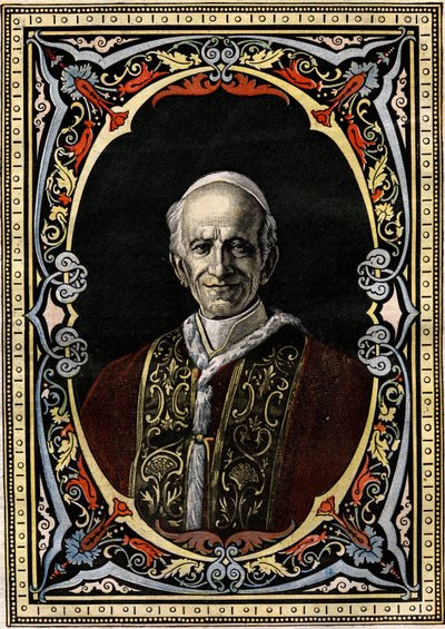 教皇莱昂十三世的画像（Leo XIII, Giacchino Pecci 作者 法语学校