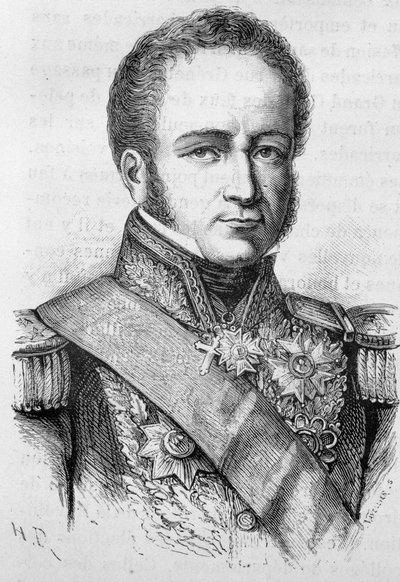 法国海军上将里格尼的肖像（1782-1835）--载于亨利-马丁的《法国历史》中 作者 法语学校