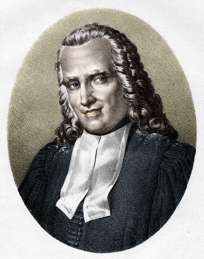 罗伯特-约瑟夫-波蒂埃（1699-1772）的肖像，法国法学家。 作者 法语学校
