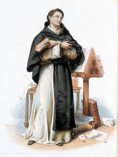 Portrait of Saint Bernard de Clairvaux (San Bernardo di Chiaravalle) (1090 - 1153) - in “” Le Plutarque francais””, ed. Mennechet 作者 法语学校