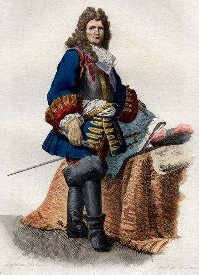 Sebastien the Prestre，Marquis de Vauban（1633-1707），法国元帅的肖像。 作者 法语学校