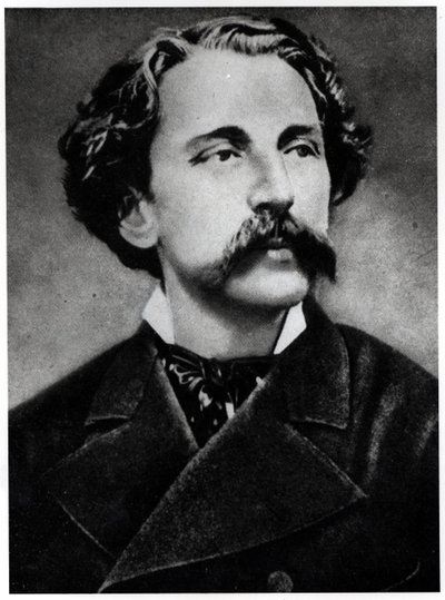 肖像Stephane Mallarme（1842-98），c.1873 作者 法语学校