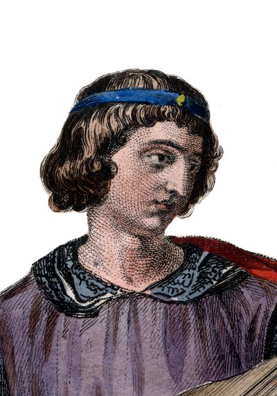 Theobald I（1201-1253）的肖像，出生时的香槟伯爵（作为Theobald IV）和1234年的纳瓦拉国王。 作者 法语学校