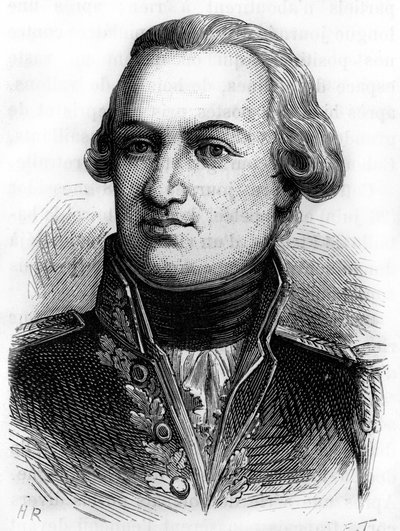 Villaret-Joyeuse（Villaret de Joyeuse伯爵）的肖像，法国海军上将（1750 - 1812）--载于亨利-马丁的《法国历史》。 作者 法语学校