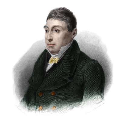 拉法耶特将军（Marie Gilbert Mottier，拉法耶特侯爵）（1757-1834）的肖像，法国贵族、军官和政治家。载于路易-德-科梅宁-提蒙的《LIBRE DES SPORERS》。1842.私人收藏。 作者 法语学校