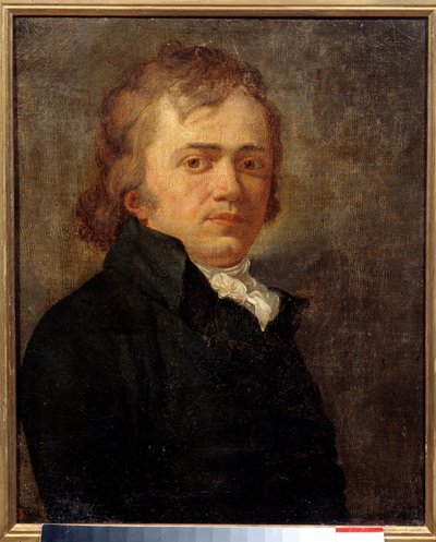 曾被认定为安德烈-谢尼耶（1762-1794）的人的肖像，法国保皇派诗人。匿名的法国画作 作者 法语学校