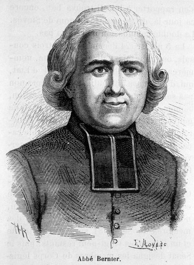 法国教长贝尼耶的肖像（1762-1806）。 作者 法语学校