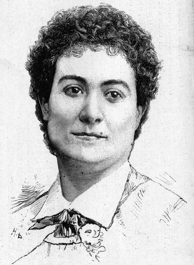 1887年去世的Diva Peschard夫人的画像。 作者 法语学校
