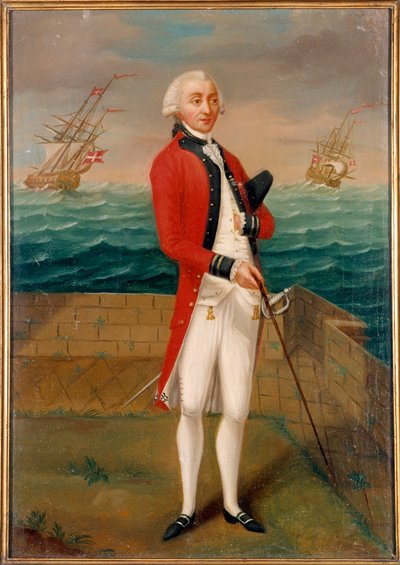 法夫雷骑士(1706-1791)的肖像，马耳他的加利雷斯军官 法国学校的绘画。18世纪的巴黎，荣誉军团博物馆 作者 法语学校