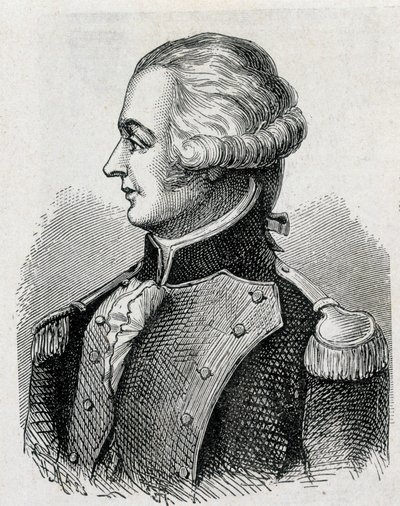 Marquis de Jouffroy (1751 - 1832) 的肖像 - 在“科学相册”中； 杰出的学者； 格兰德的发现”””1896 年。 作者 French School