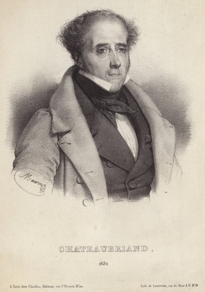 Chateaubriand子爵的画像 作者 法语学校