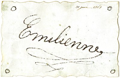 Postcard: Emilienne, dated June 30 作者 法语学校