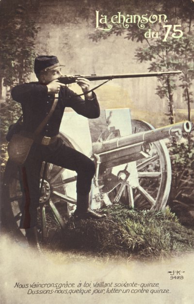 明信片描绘了1914年至1818年的歌曲 作者 法语学校